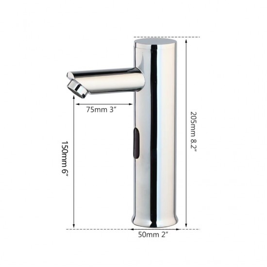 Afmeting tall 4 sensorkraan