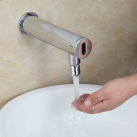 Automatische chroom muurkraan