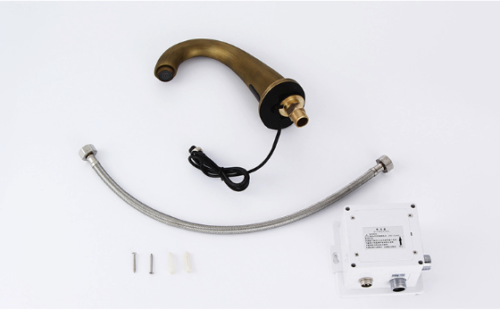 Bronzen sensor wastafel kraan