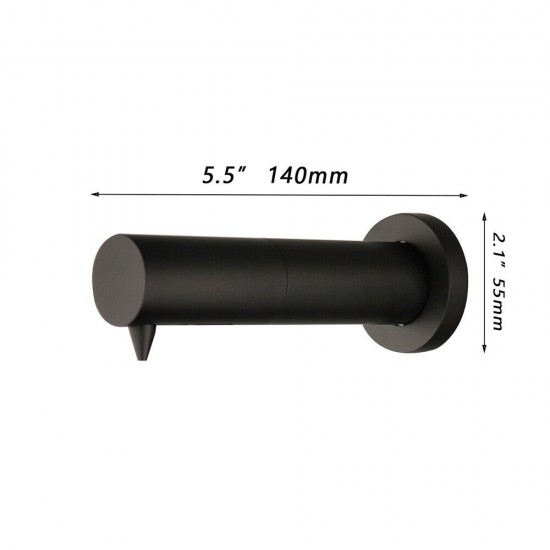 Mooie zwarte zeepdispenser sensor voor muurbevestiging