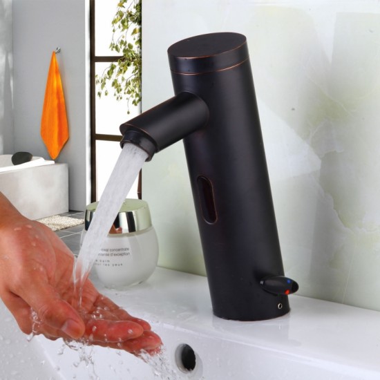 Sensor Kraan Corto olie brons Design Warm en Koud water Sensorkraan