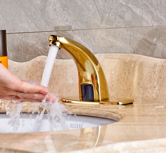 Goudkleurige bella sensor-kraan