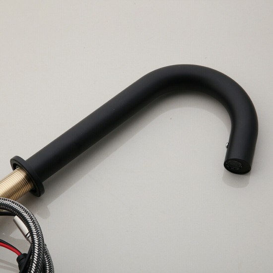 Uitloop zwarte cesaro kort model sensorkraan